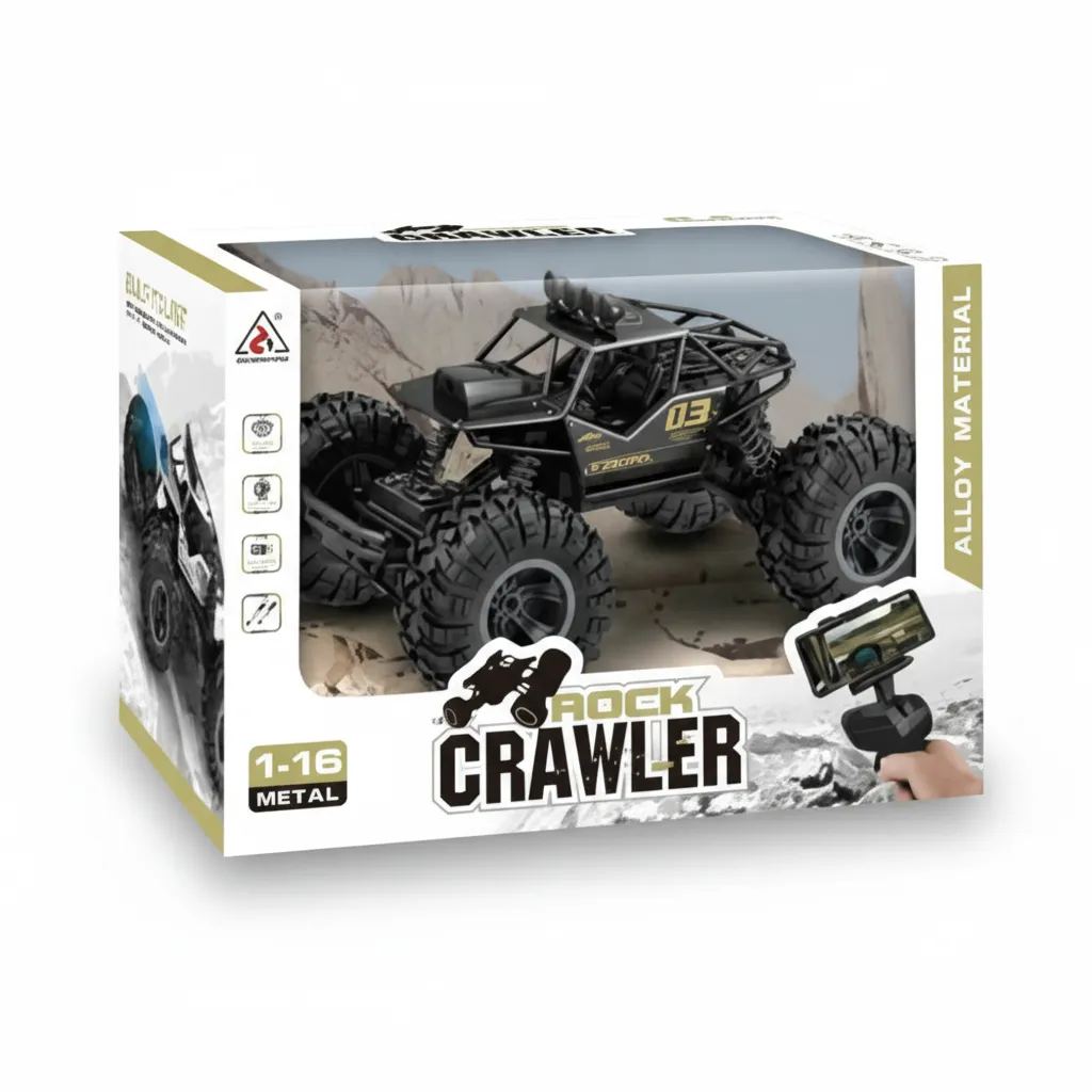 4WD RC Alloy Climbing Car with Camera & Rechargeable Battery