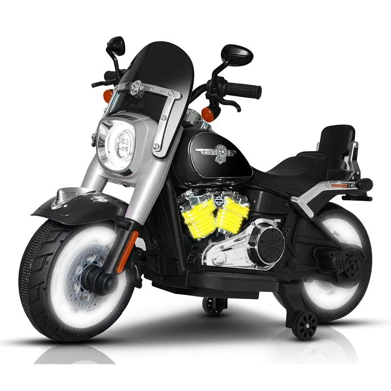 Baby Royal Enfield Electric Kids Motorbike – 12V Ride-On Toy ( Black )