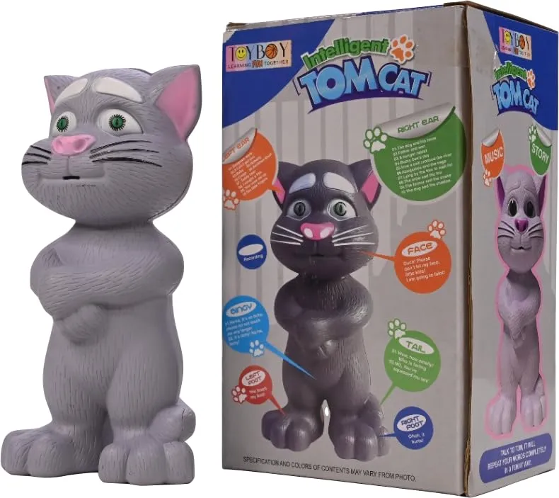 Intelligent Talking Tom Cat Toy with Touch Response, Music & Story