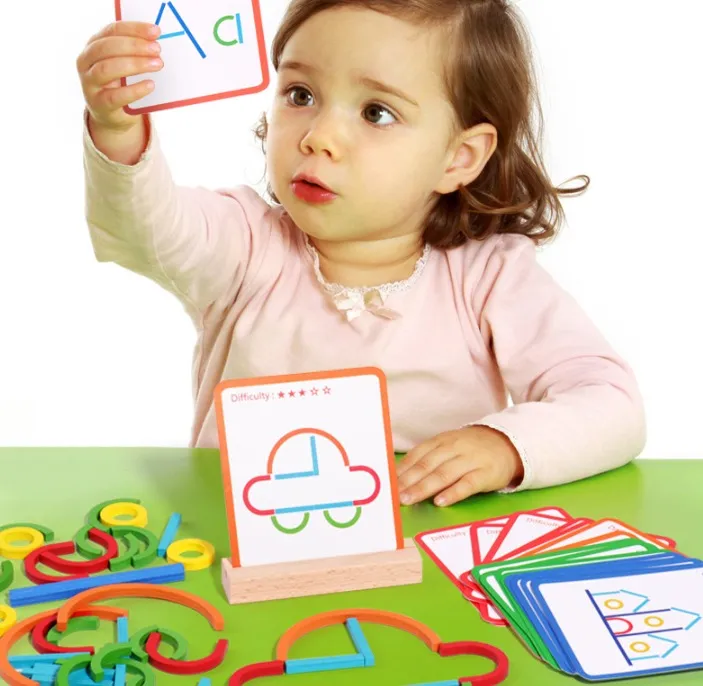 Concentration Early Education Enlightenment Sticks & Rings Puzzle Toys