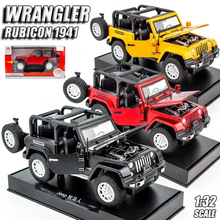 1:32 Jeep Wrangler Rubicon Diecast Car – Sound & Light Model