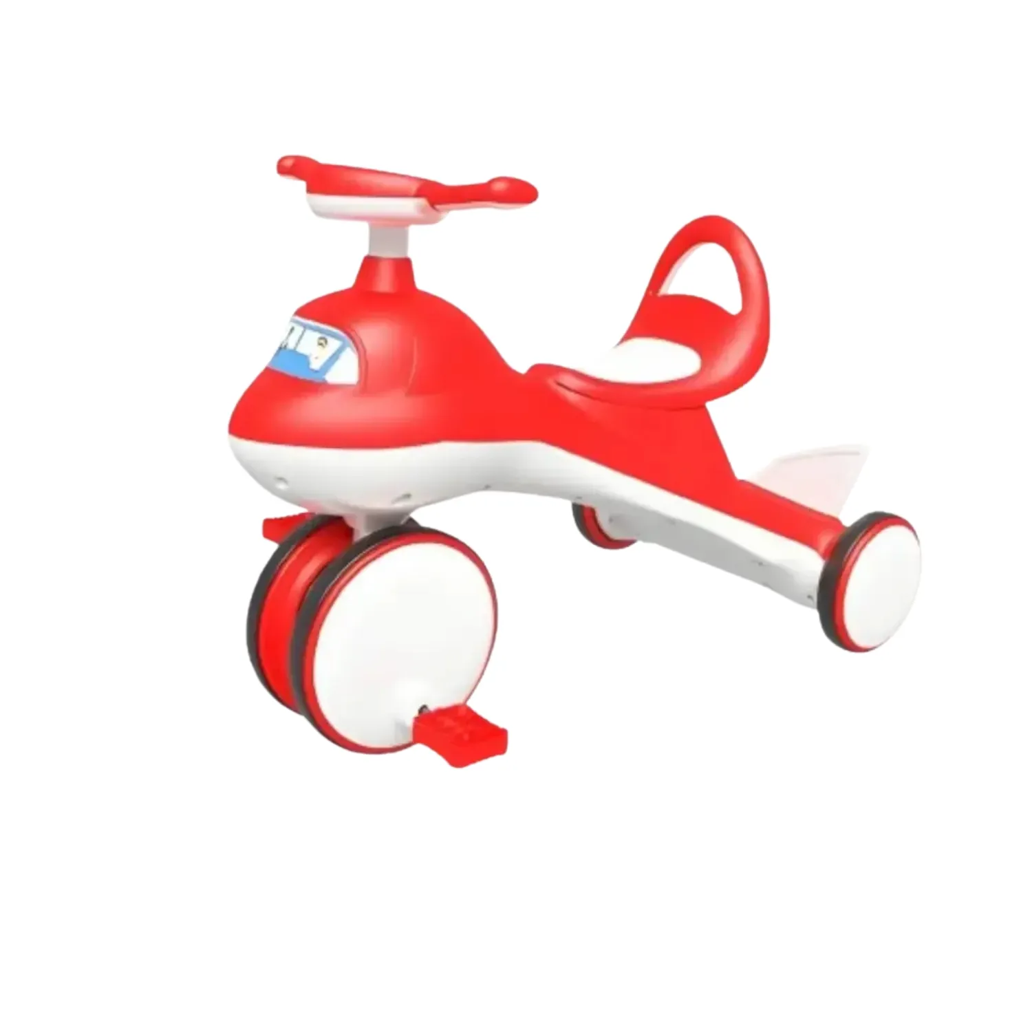 AKIJ Pilot Tricycle | White & Red – Kids Ride-On Toy
