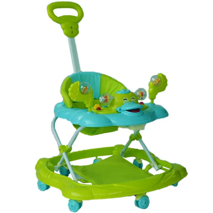 Push Baby Walker with Rolling Wheels | Foldable Stainless Steel Frame