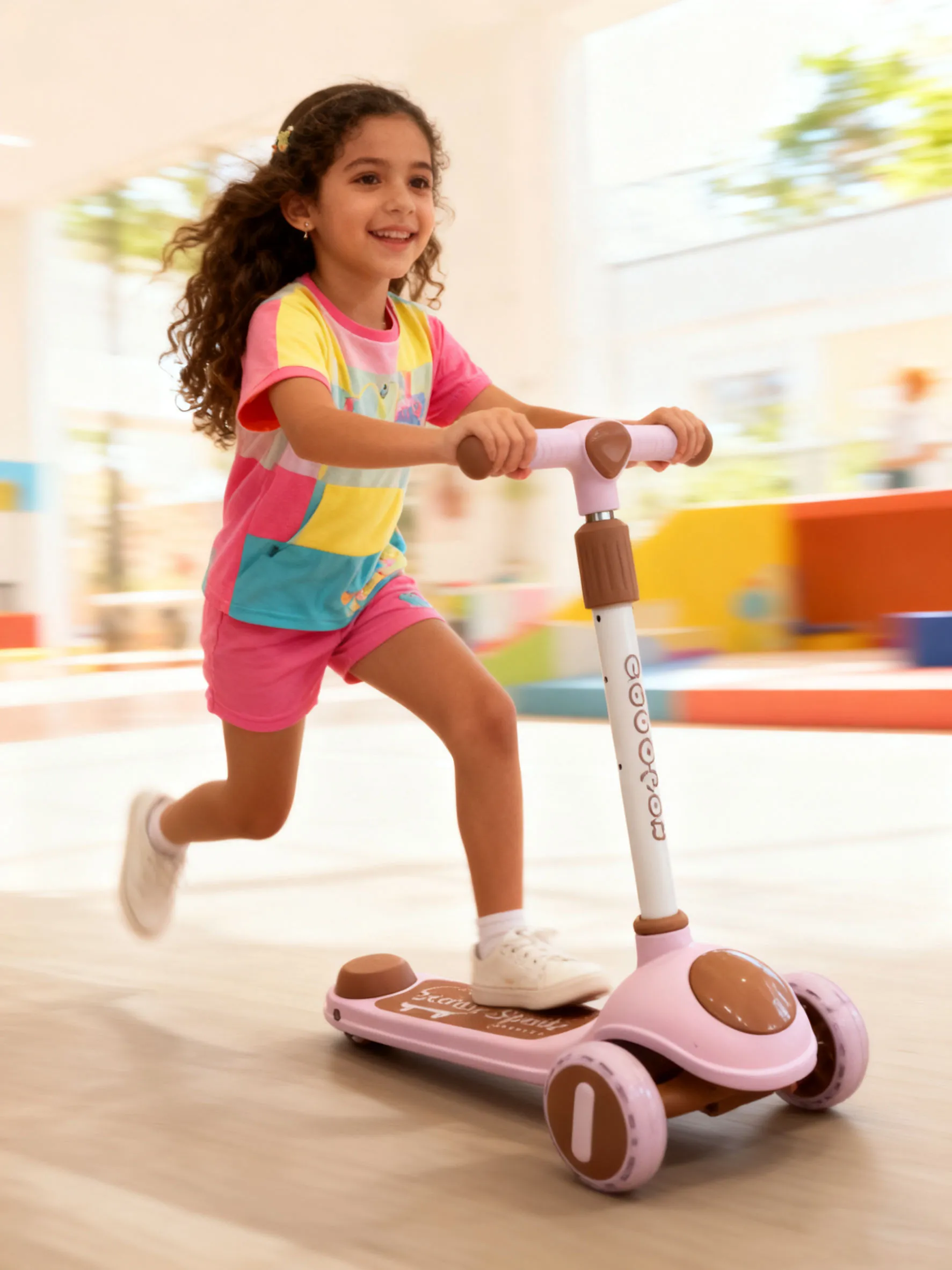 2025 Lightweight Foldable Kids Scooter with Adjustable Handlebar