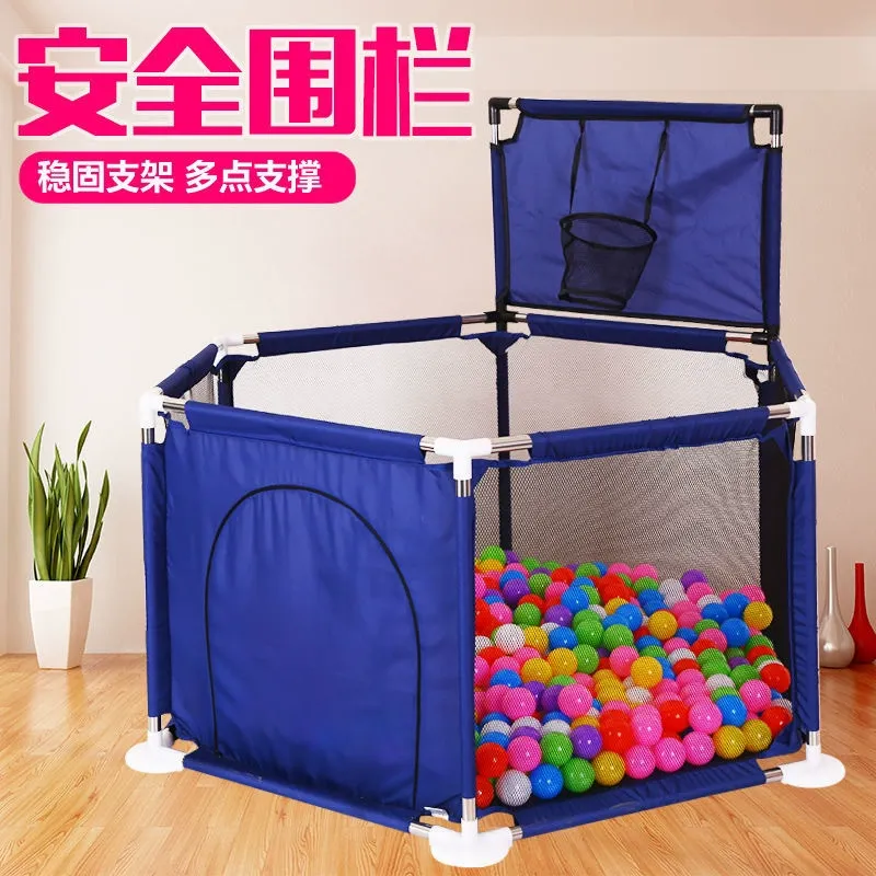 Round Twin Playpen with Basketball Hoop & 30 Balls – Stainless Steel Frame