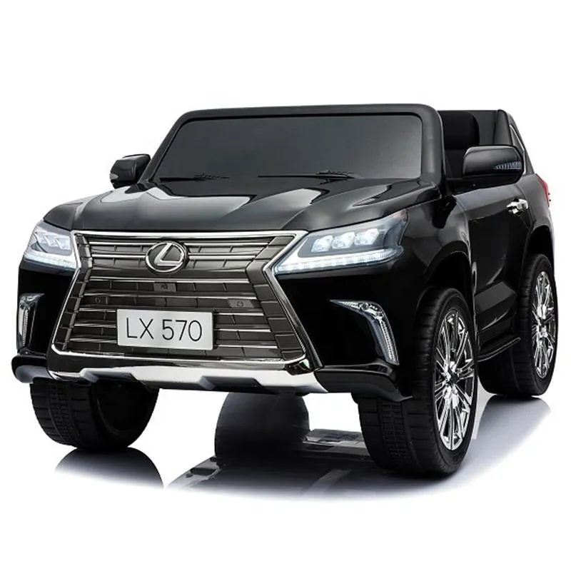 Lexus LX570 Licensed 12V Ride-On Car for Kids Leather Seat, Remote ( Black )