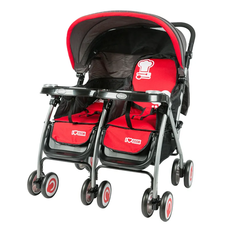 Twin Baby Side Stroller | Foldable Double Stroller for Infants & Toddlers