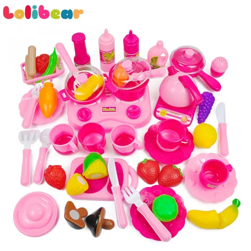 42-Piece Kids Kitchen Cooking & Pretend Play Food Set