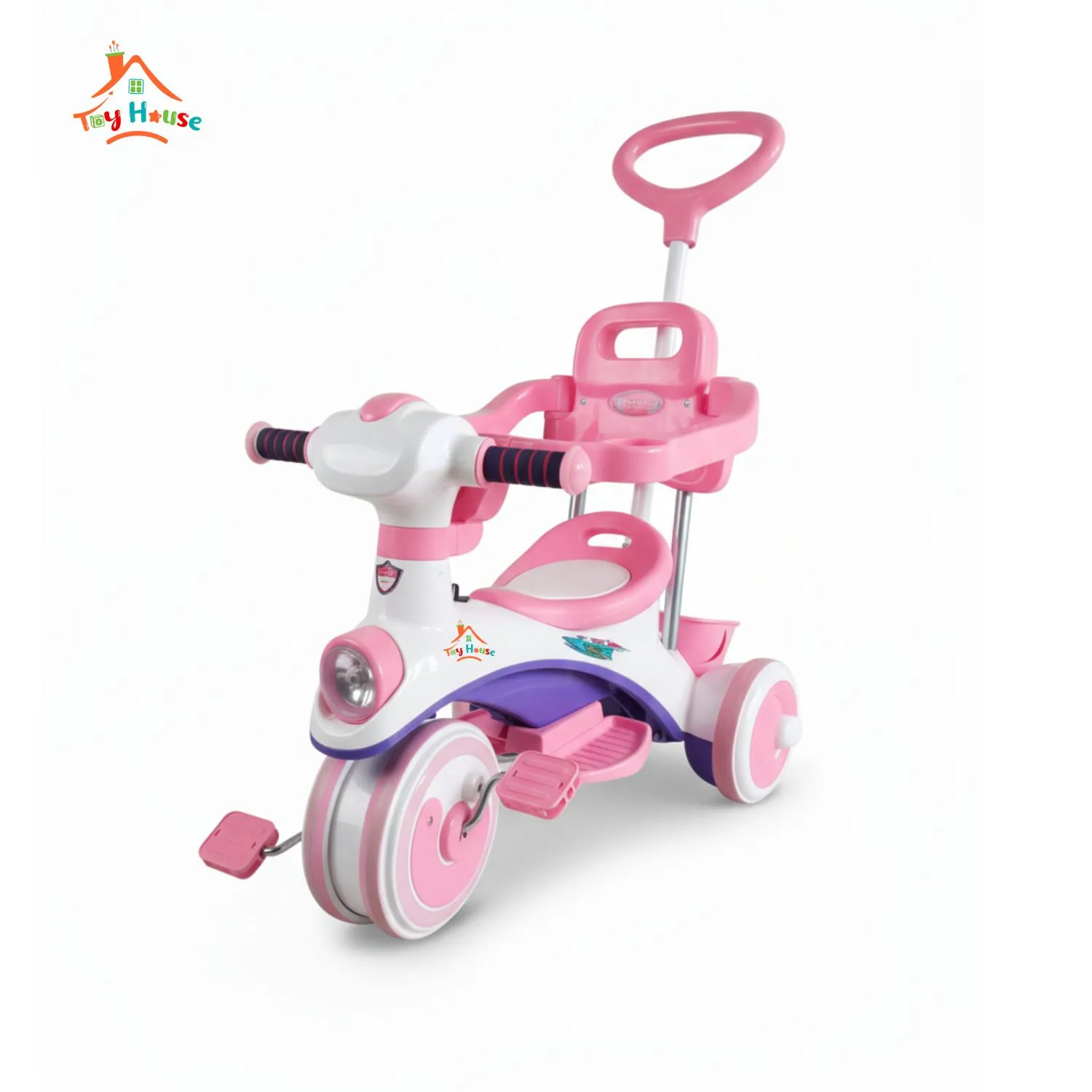AKIJ Royal Rider Boundary Tricycle for Kids – Pink | Stylish & Durable