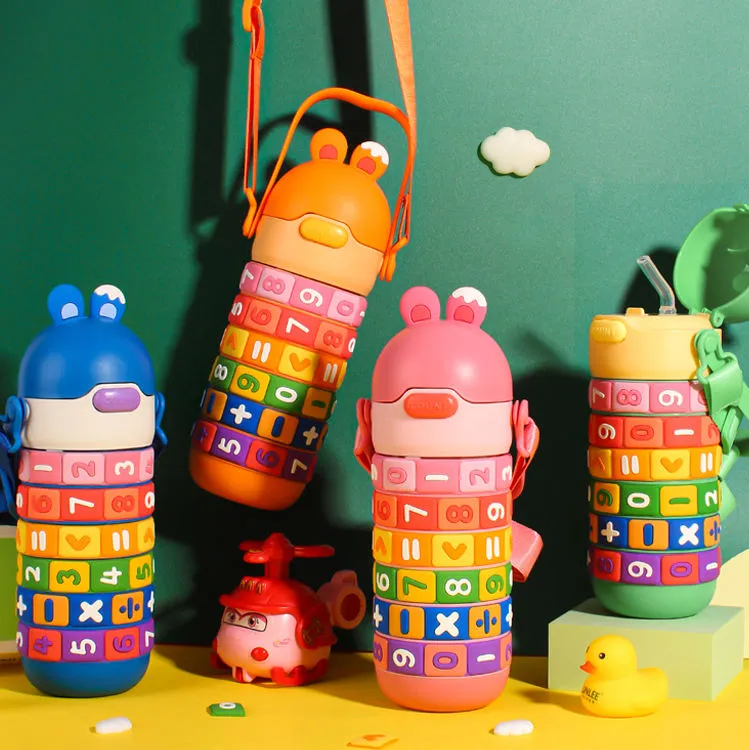 MATH MUM POT Kids Stainless Steel Cartoon Insulated Bottle
