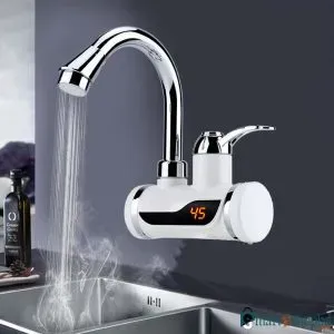 Temperature Display Instant Hot Water Tap With Shower Head Wall Fitting