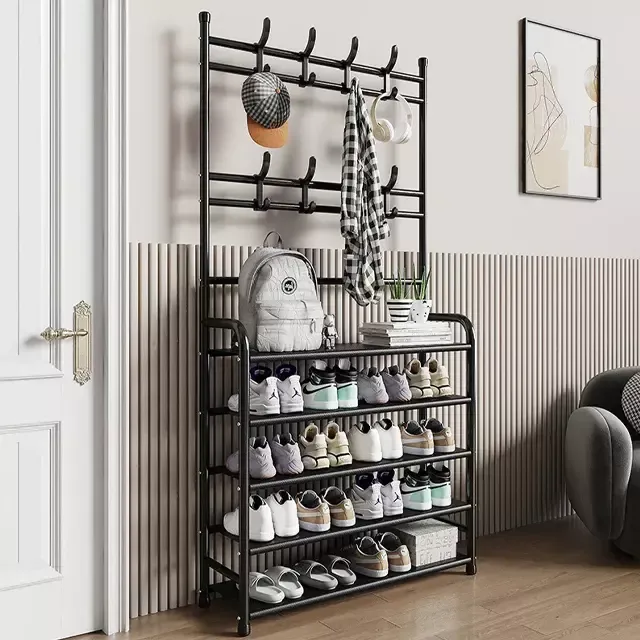 Multifunctional Shoe and Coat Rack