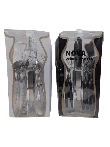 Nova Black Berry 24-Pcs Cutlery Set