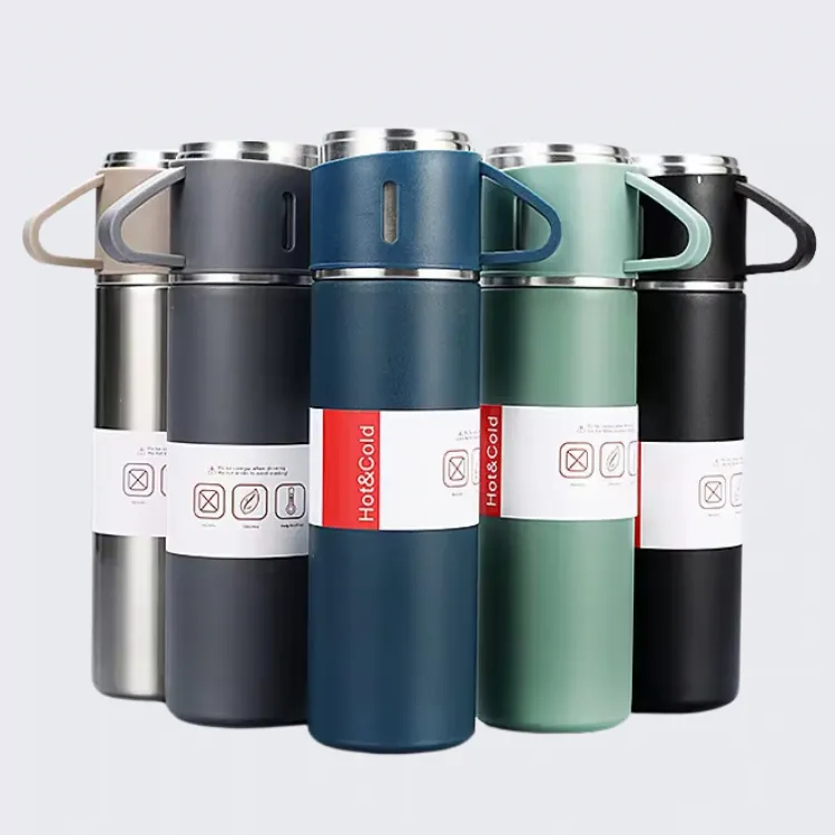 3 in 1 Vacuum insulated thermal Flask with cup set 500m