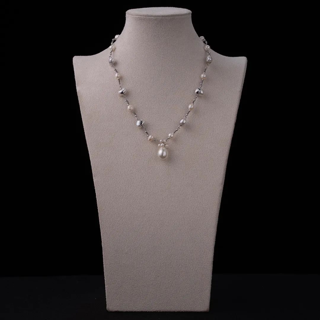 Pearl Soulmate Necklace with Droplet locket