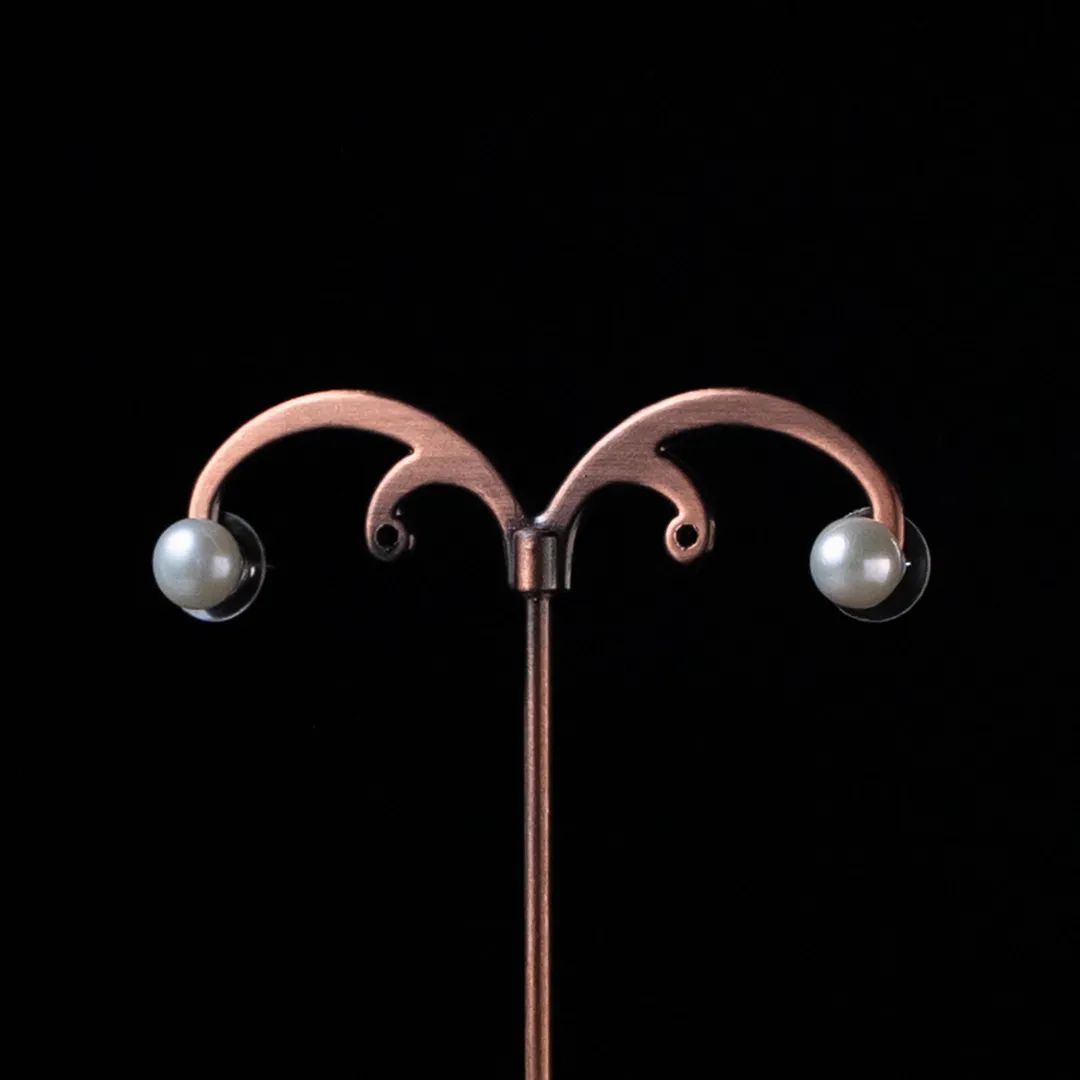 White Pearl Earrings - Medium