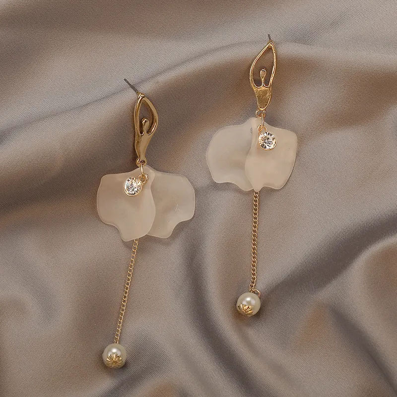 FrostBloom Crystal Petal Earrings